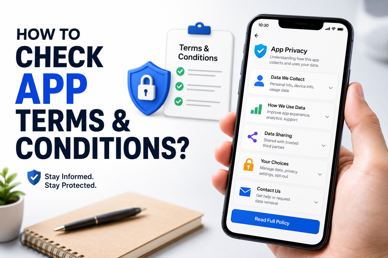 How to check app privacy terms