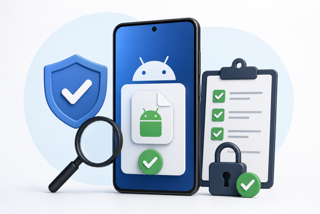 Mobile app security and verification concept
